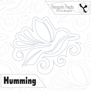 Diseño digital de acolchado Humming para máquina de brazo largo computarizada (descarga instantánea)