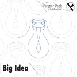 BIG IDEE Digital Quilting Pantograph: Modernes Glühbirne Langarm E2E Quilt Muster (Instant Download)