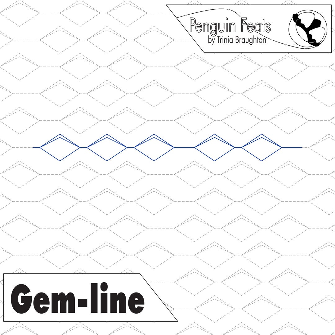 GEM-LINE Digital Quilting Pantograph: Computerized E2E Longarm Quilt ...
