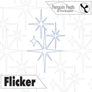 FLICKER Digital Quilting Pantograph: Longarm Edge-to-Edge Pattern (Instant Downloadable Quilt Design)