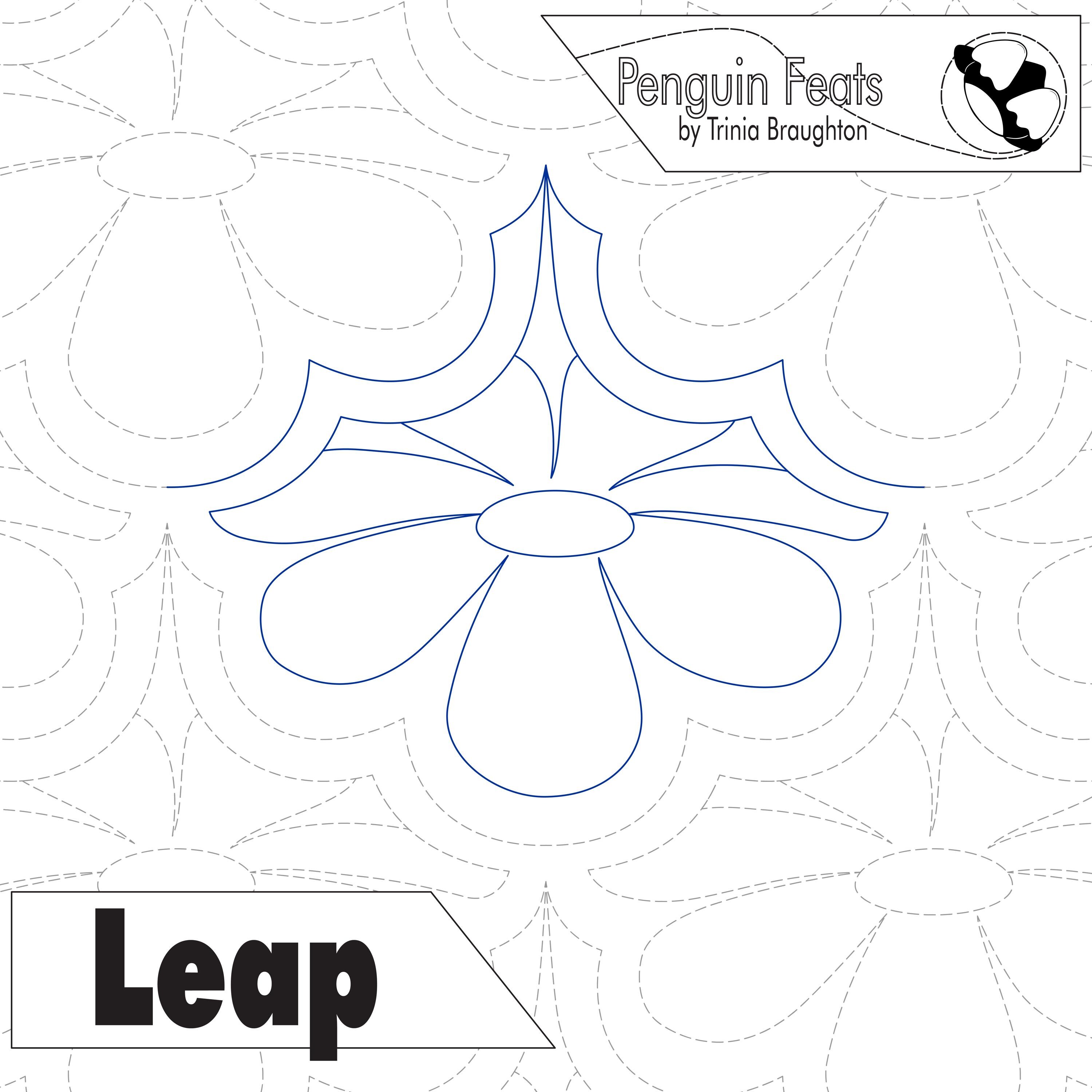 LEAP Digital Quilting Pantograph: Modern Floral Longarm E2E Quilt ...