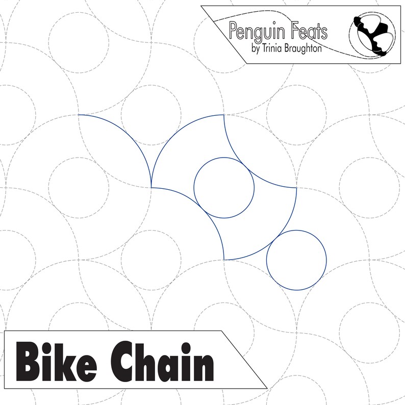 Bike Chain Digital Quilting Design for Computerized Longarm Machine ...
