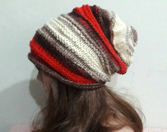 Unisex Knit Slouchy Beanie: Acrylic Baggy Rasta HatGift