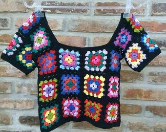 crochet square top