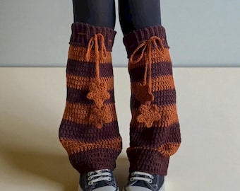 Best Selling Striped Leg Warmers, Custom Color Crochet Boot Toppers, Cozy Winter Fashion Accessories, Handmade Gift