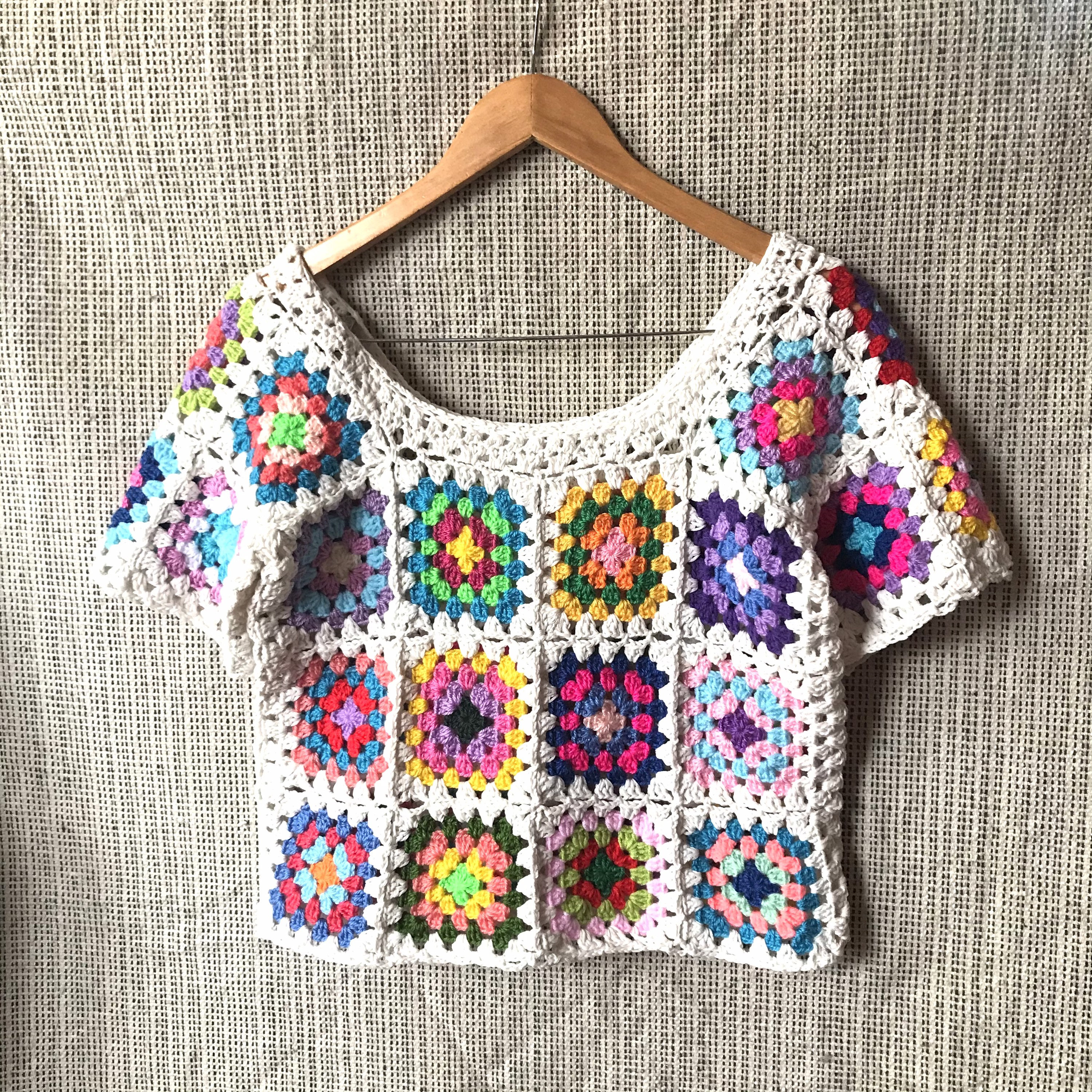 Granny Square Boho Top Crochet Top 