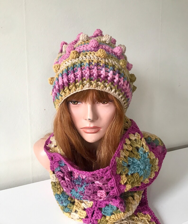 Best Selling Granny Square Scarf Etsy Crochet Celebrity Inspired Scarf