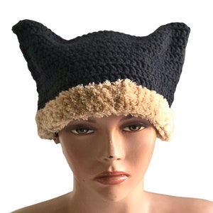 Cat Ear Beanie, Unisex Winter Hats, Crochet Cat Hat, Cat Beanie, Ideas Mother&#39;s Day Gift