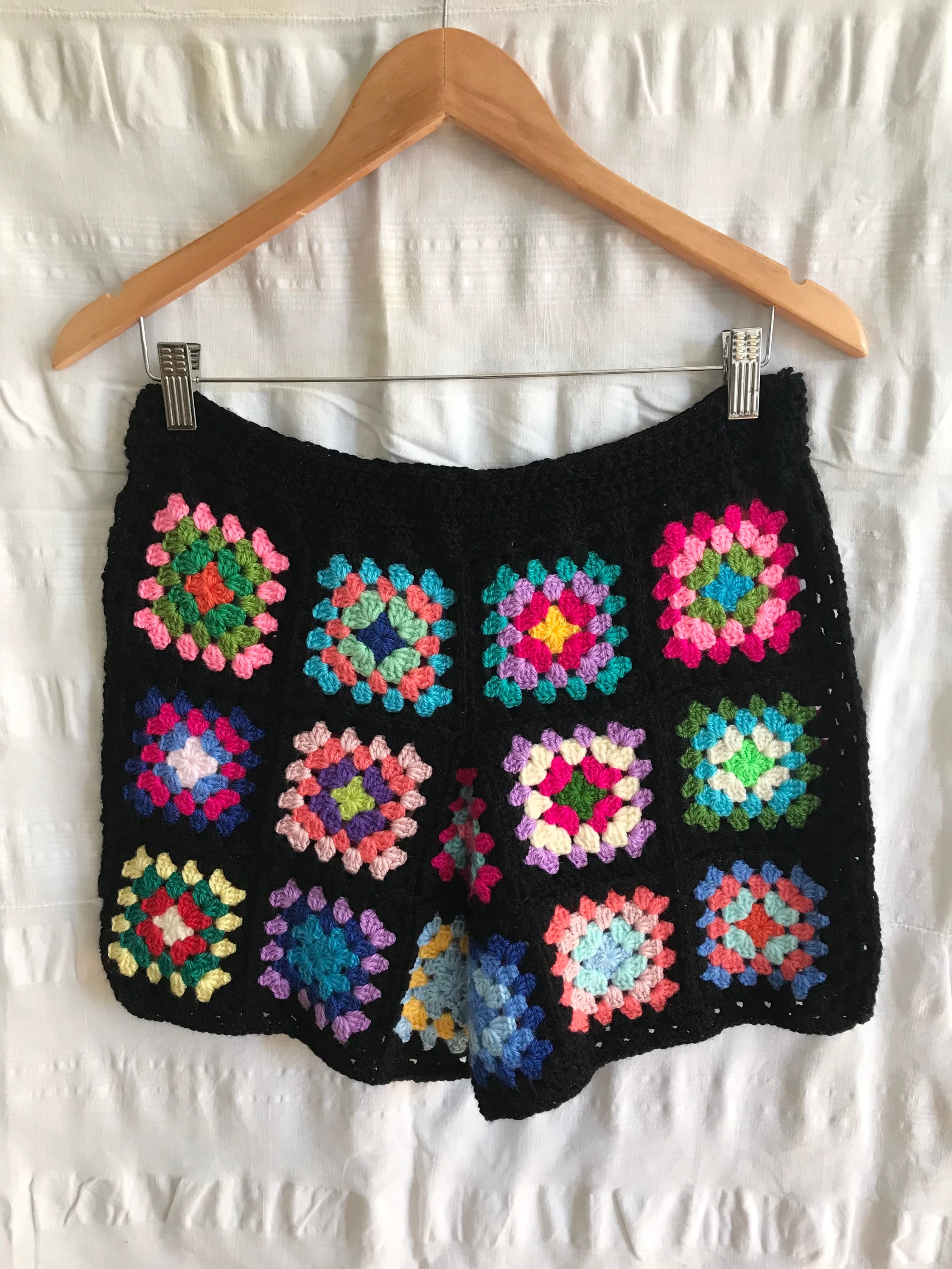 Granny Square Shorts Crochet Shorts Granny Square Pants Men | Etsy