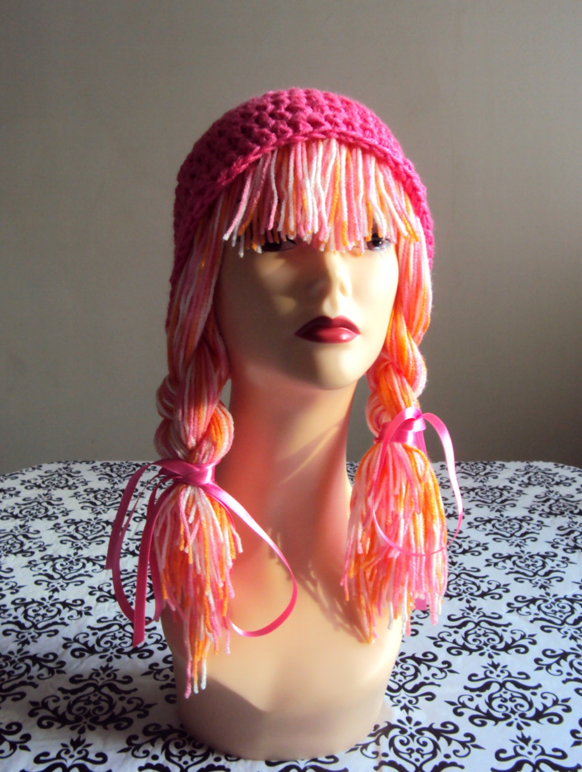 Yarn Wig Yarn Hat Crochet Funky Hat Wig Hat Dreadlock Hat Etsy