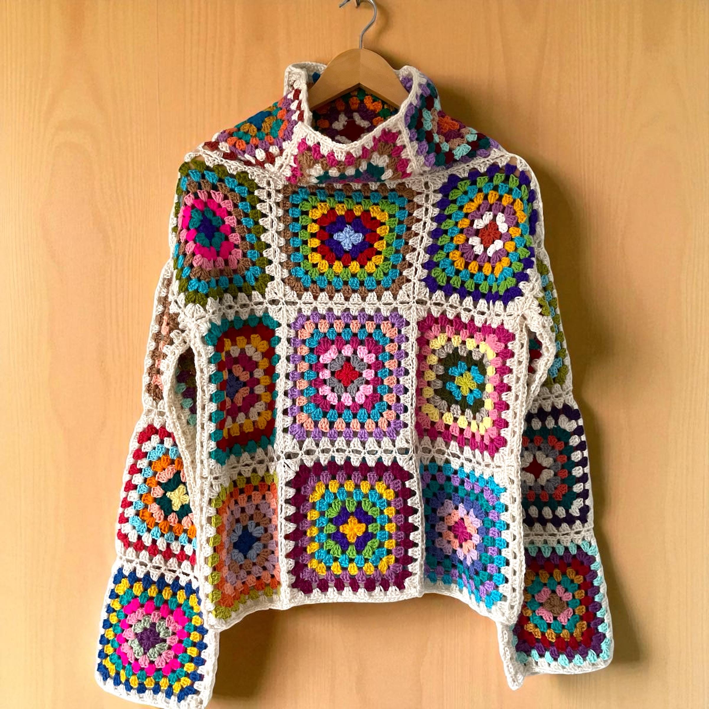 30 Crochet Sweater Patterns to Stitch Cozy Pullovers, Cardigans, and Statement Layers 19 Colorful Granny Square Sweater Pattern