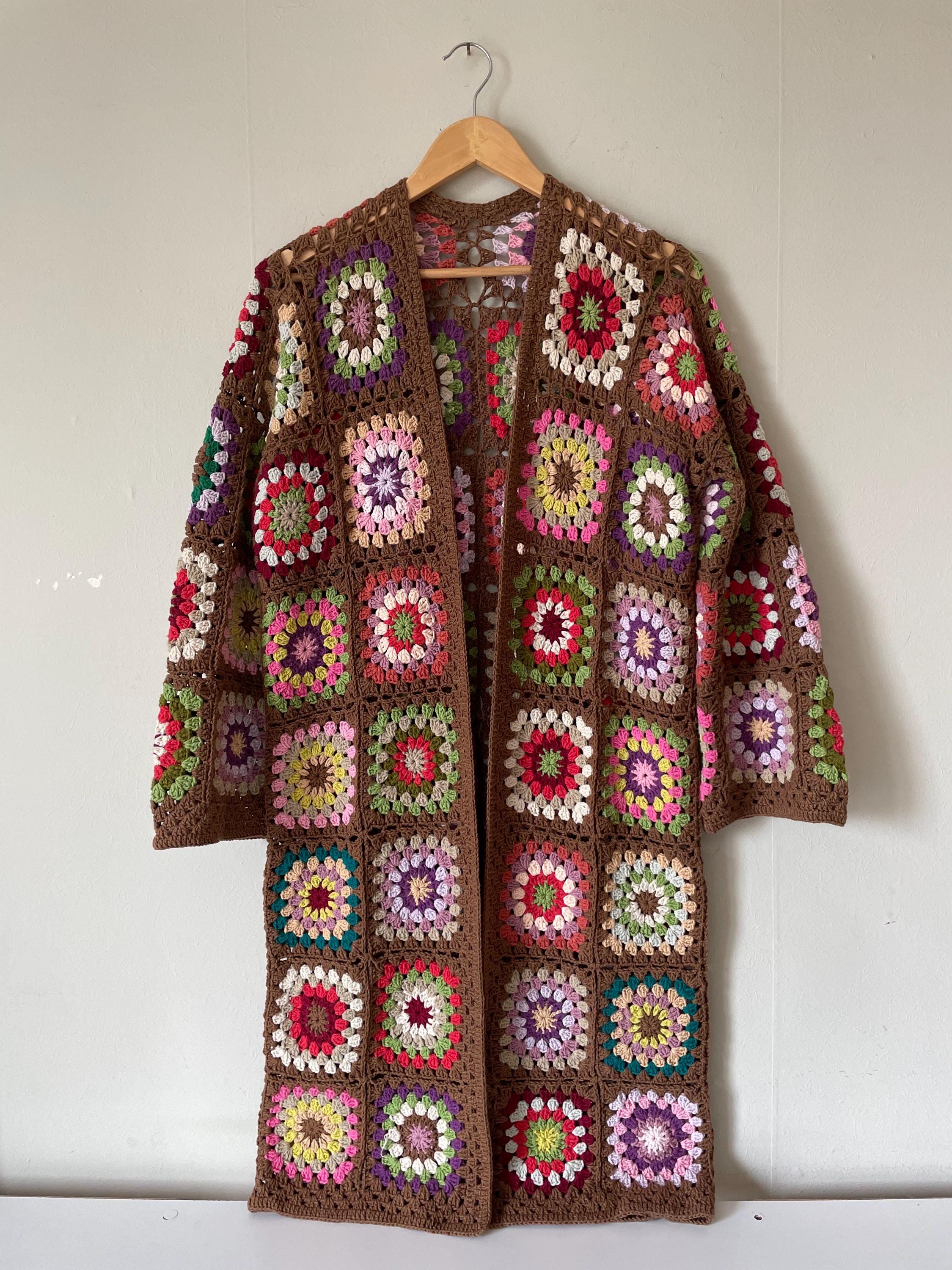 Sunburst Granny Square Long Cardigan Pattern