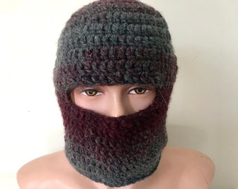 Unisex Chunky Balaclava Women Crochet Balaclava Gift for Her Snow Hat Men Chunky Balaclava Gift for Him Ski Hat Winter Hats