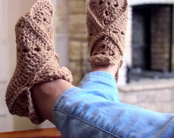 Handmade Crochet House Slippers: Unisex Granny Square Indoor ShoesGift