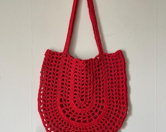 Best Selling Crochet Tote Bag, Summer Beach Bag, Handmade Gift Shoulder Bag, Boho Market Tote, Big Everyday Bag, Custom Colors Available