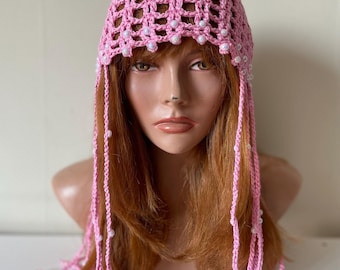 Mesh Summer Beanie, Crochet Mesh Hat with Beads , Trendy Boho Chic Hat, Handmade Beanie, Festival Hat, Beach Hat, Best Seller Etsy Beanie