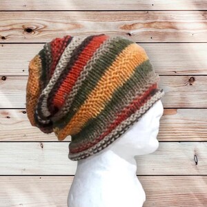Unisex Slouchy Beanie Women Baggy Hat Multicolor Dreadlock Hat Gift For Her Rasta Hat Men Winter Hat Knit Super Slouchy Hat Gift for Him