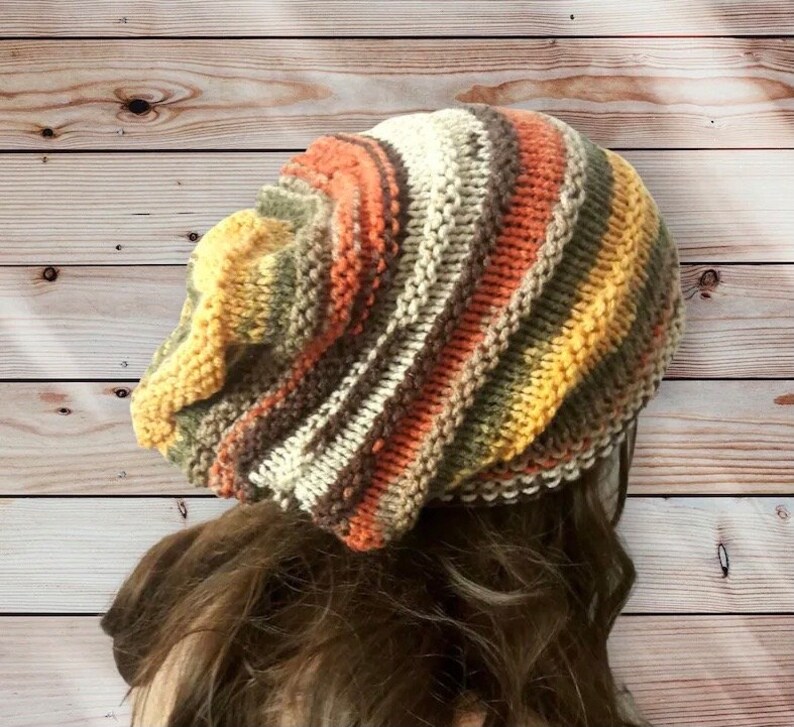 Unisex Slouchy Beanie Women Baggy Hat Multicolor Dreadlock Hat Gift For Her Rasta Hat Men Winter Hat Knit Super Slouchy Hat Gift for Him