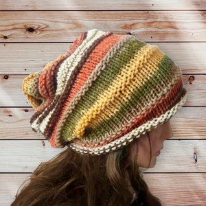 Unisex Slouchy Beanie Women Baggy Hat Multicolor Dreadlock Hat Gift For Her Rasta Hat Men Winter Hat Knit Super Slouchy Hat Gift for Him