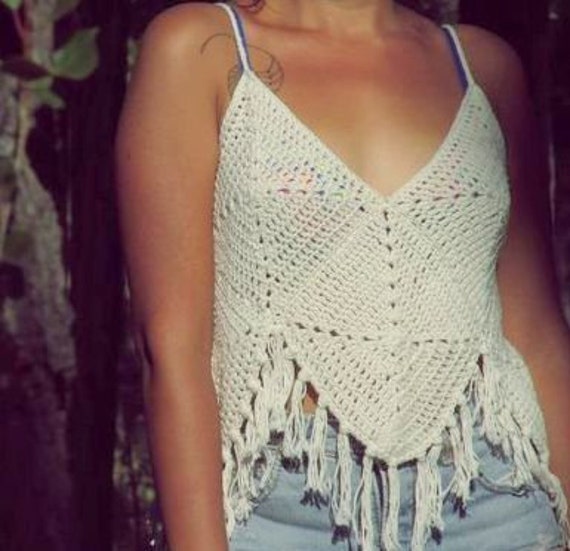 boho crop top crochet