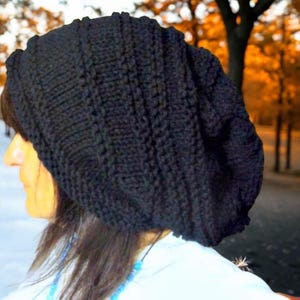 Handmade Slouchy Knit Beanie: Unisex Dreadlock Hat