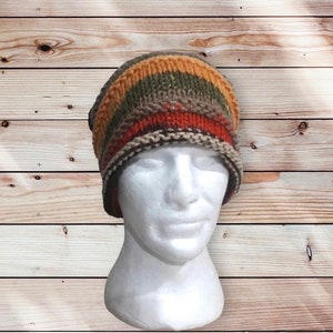 Unisex Slouchy Beanie Women Baggy Hat Multicolor Dreadlock Hat Gift For Her Rasta Hat Men Winter Hat Knit Super Slouchy Hat Gift for Him
