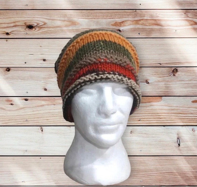 Unisex Slouchy Beanie Women Baggy Hat Multicolor Dreadlock Hat Gift For Her Rasta Hat Men Winter Hat Knit Super Slouchy Hat Gift for Him