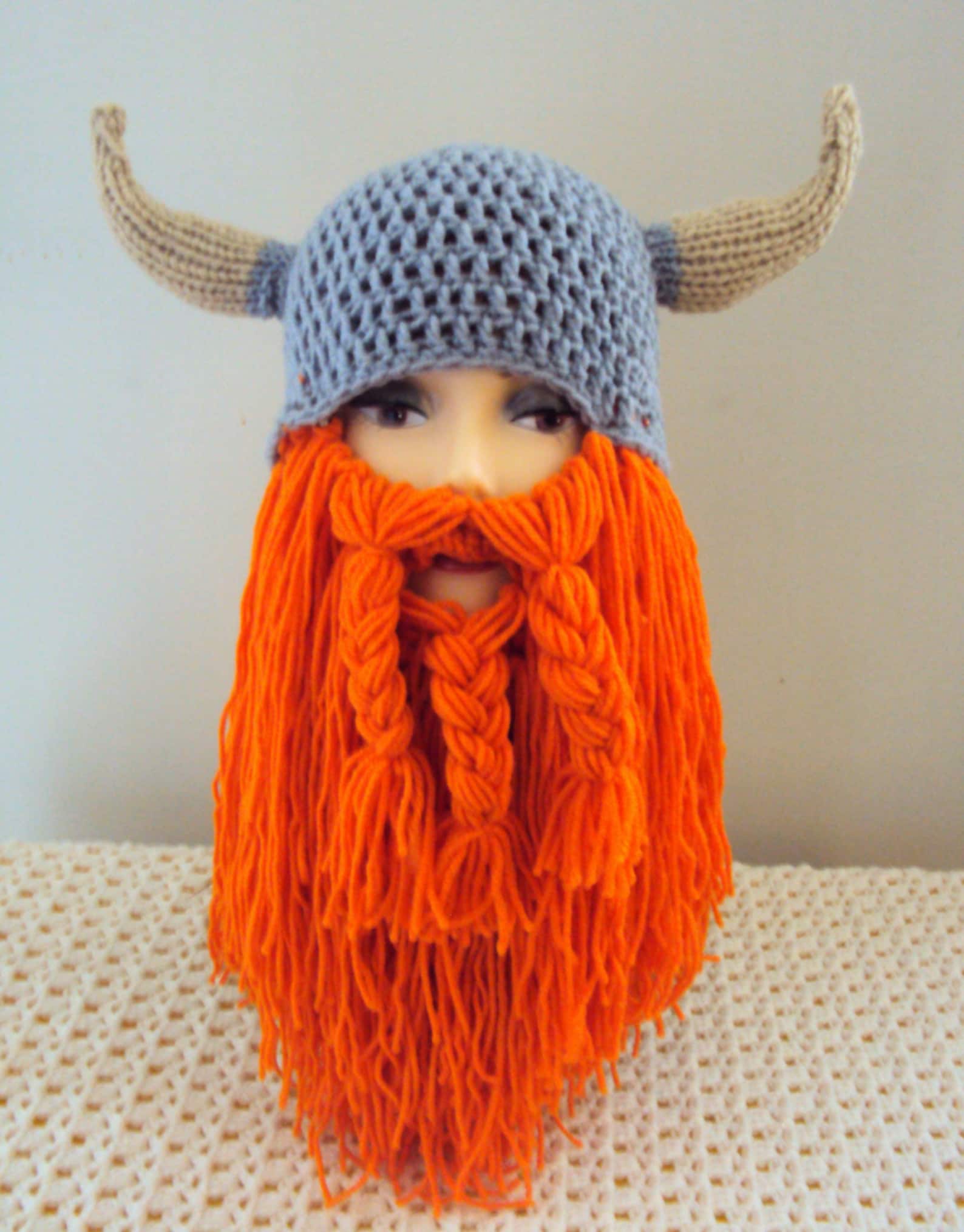Viking Hat Long Beard Hat Beard Beanie Beard Hat Cosplay Hat Etsy