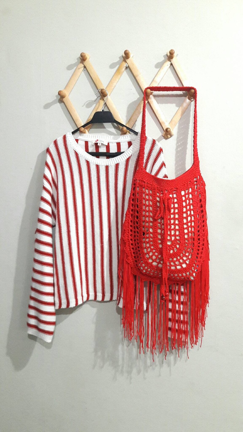 Crochet Tote Bag Shoulder Bag Festival Bag Boho Bag Women Fashion Accessories Gift Ideas