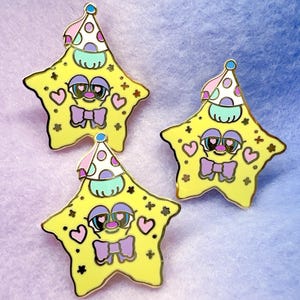 King of Stars Hard Enamel Pin | Pastel Fairy Kei Yume Kawaii Decora Inspired Enamel Pin by Precious Bbyz