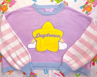 Daydream Crop Sweater | boxy and cozy pastel fairy kei sweater