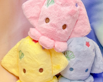 Sherbet Squib Plush | Kawaii Pastel Palm-Size Squid Plush