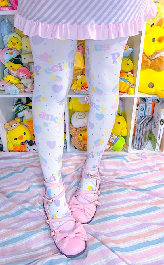 Fancy and Precious Tights| Pastel Fairy Kei Decora Thick Tights