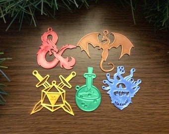 Classic D&D Christmas Ornaments- Small- Dungeons and Dragons