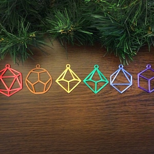 D&D Dice Christmas Ornaments- Small- Dungeons and Dragons