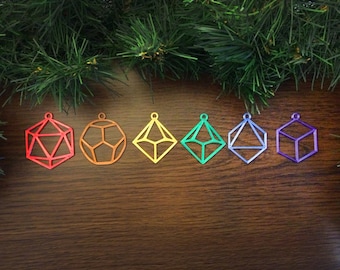 D&D Dice Christmas Ornaments- Small- Dungeons and Dragons