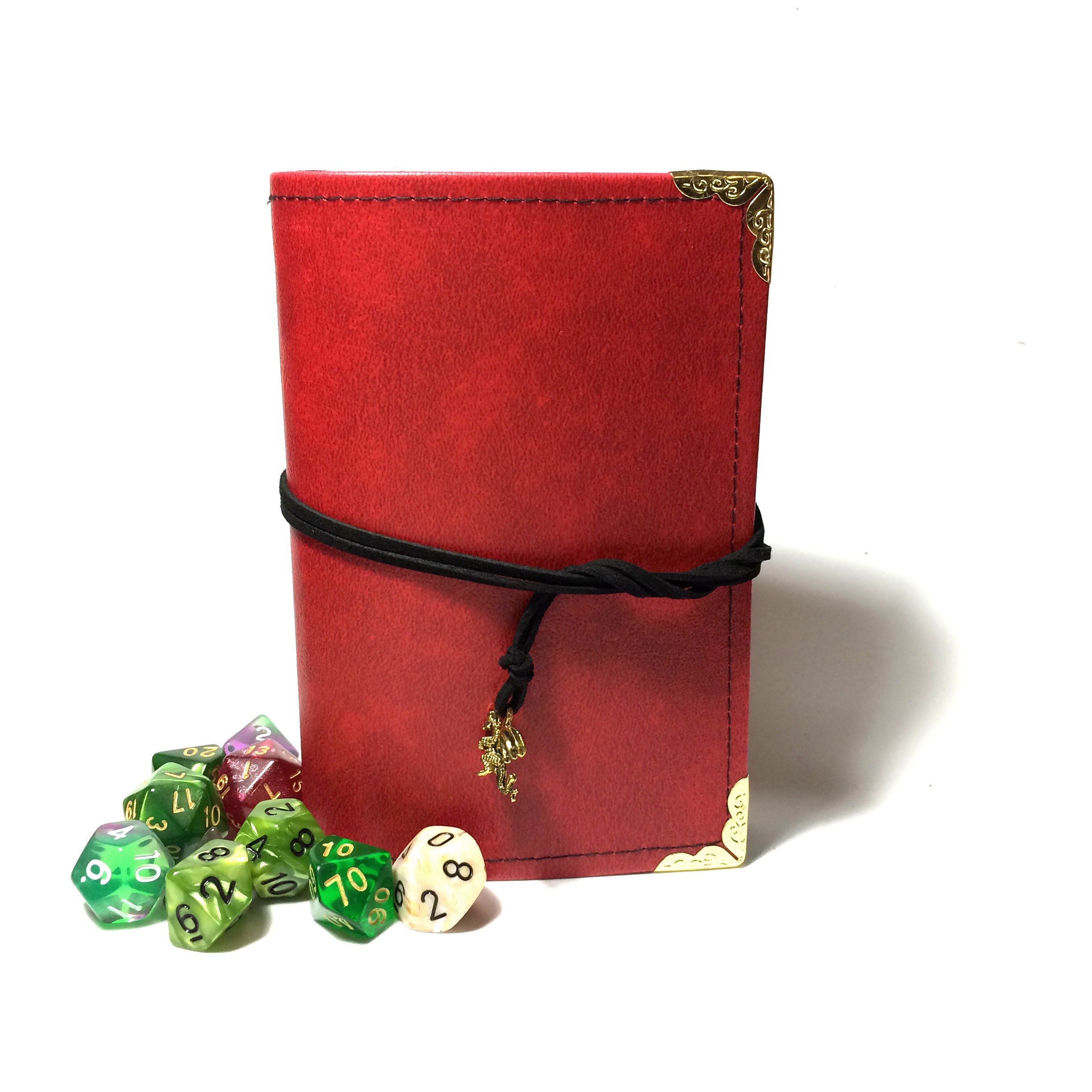  Forged Dice Co. Spellbook of Incantations (Dice Edition)  Spellbook Card Holder & Deck of Dry Erase Cards with Velvet Storage Bag -  Storage for D&D Spell Book Monster Magic Item Cards 