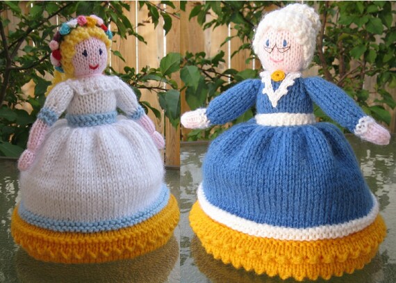 knitted topsy turvy doll