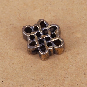 Chinese Knot Spacer Bead, Celtic Knot  Charm , Luck Charm , Copper  Spacer , Mala  Making