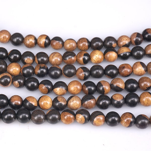 108pc African  Ebony ,108 Ebony Wood Bead , Black Ebony  Tibetan Prayer  Mala bead