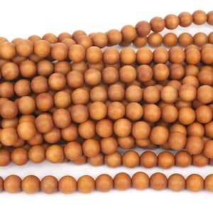 6mm,8mm , 10mm ,108pc  Yellow Fragrant Sandalwood ,Aromatics Sandalwood ,Aromatic, Sweet Scents Sandalwood Mala Bead