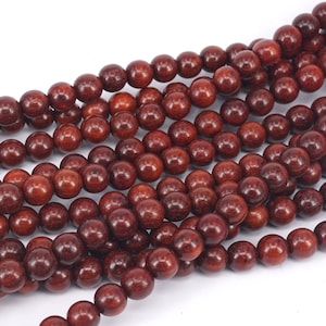 108pc prière tibétaine en palissandre rouge africain perles rondes en bois 2-21