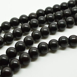 108pc  Ebony Wood  , Black  African Ebony Mala Bead,   Ebony Tibetan Prayer  Mala Bead 10MM, 12MM  108 Ebony Round Bead