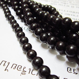 108pc Black African  Ebony ,108 Ebony Wood Bead , Black Ebony  Tibetan Prayer  Mala bead 8MM