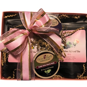 Wine Infused Teas and Chocolate Gift Box