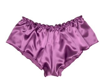 Silk French Knickers - Amethyst Purple Silk