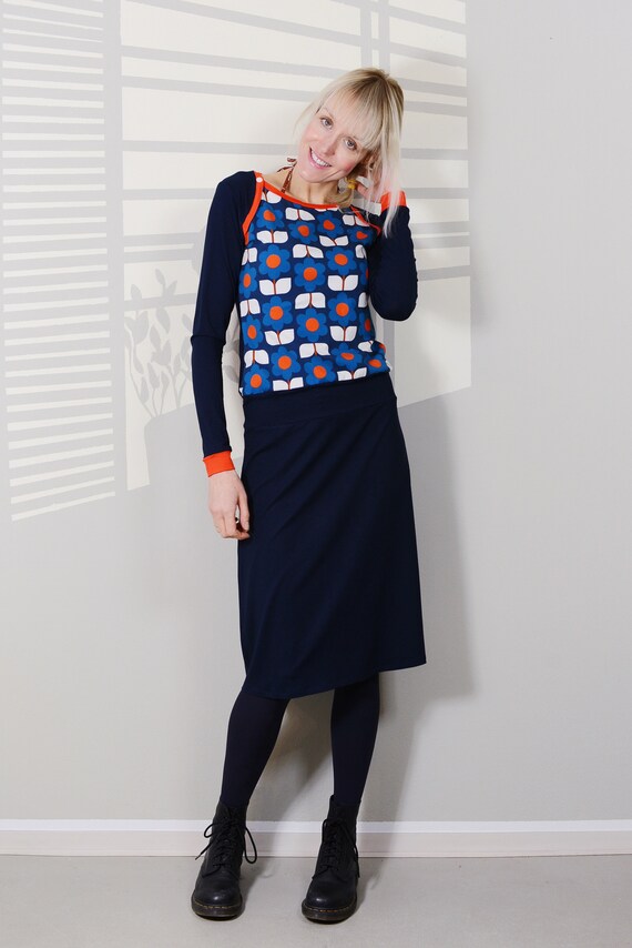 Sporty Dress Lotte Blue Red Dark Blue Bonnie And Buttermilk Etsy