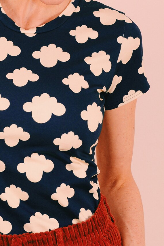 CLOUDS Shirt Women Retro - Etsy 