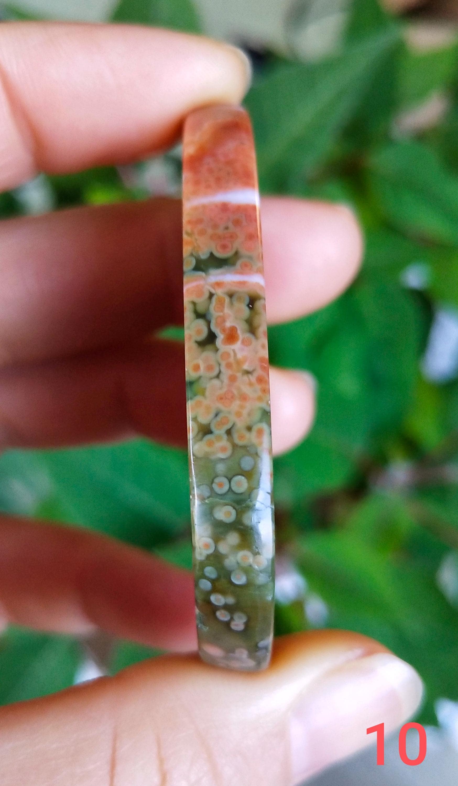 希少な色の高級オーシャンジャスパー オールドストックキャブ