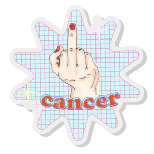 F Cancer Acrylic Pin